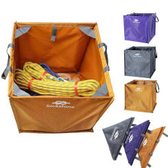 3 Color Nylon Folding Cube Rock Climbing Arborist Throw Line Rope Foldable Storage Bag for Camping Hiking Climbing Accessory