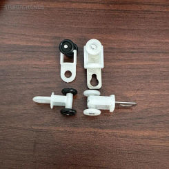 60pcs Curtain Pulley Window Hardware Track Accessories Plastic Roller Old-fashioned Rail Hook Ring Bathroom Accessories