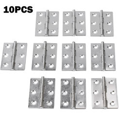 10 Pcs/lot Stainless Steel Door Hinges 2" Cabinet Hinge Connector Door Window Flat Hinges Bookcase Drawer Furniture Hardware