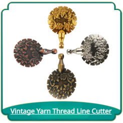 Practical Vintage Thread Cutter Pendants Antique Thread Cutter Metal Yarn Cutter for Home Needlework DIY Craft Tools Sewing Tool