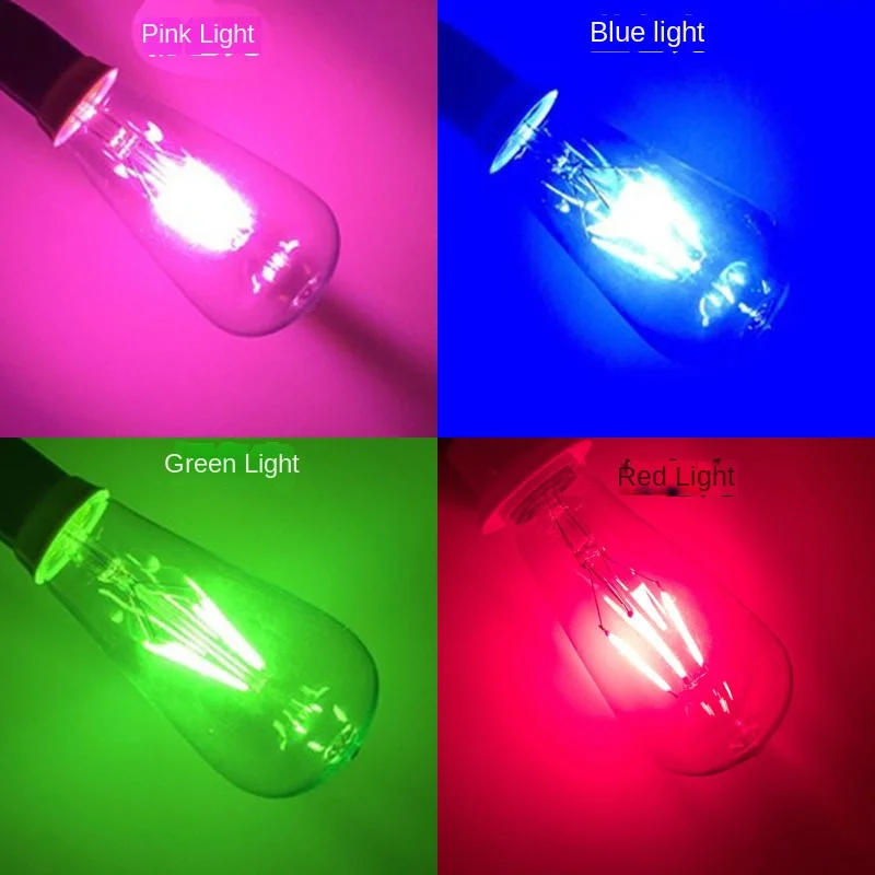 Description Picture 5 of itemLED Edison Filament Bulbs Lights ST64 Dimmer E27 4W Dimmable 220V Red Green Yellow Warm White Pink 360 Degree Energy Lamps