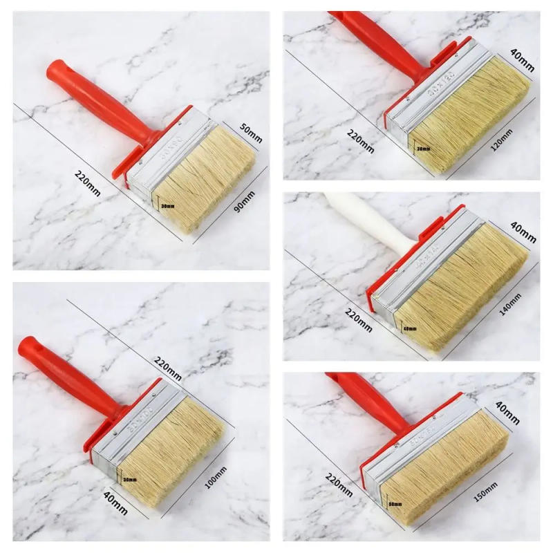 Description Picture 3 of itemThickened Paint brush Rivet reinforcement Apply evenly Soft bristled wall brush Plastic handle Cleaning Tool Wall brushing tools