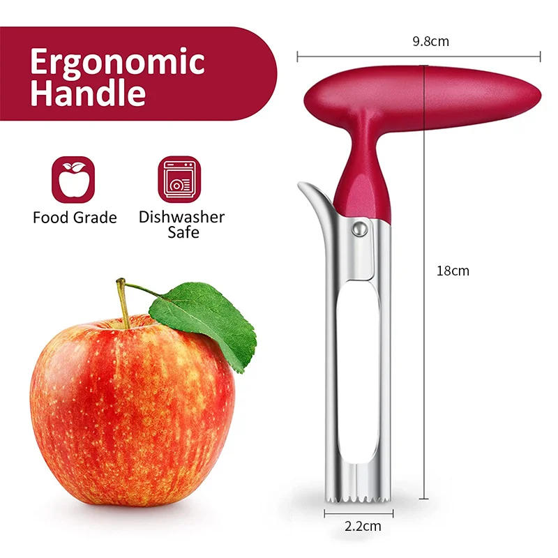 Description Picture 5 of itemPremium Apple Corer Stainless Steel Apple Pears Core Remover Tool Fruit Cutter Seeder Slicer Knife Kitchen Vegetable Tools