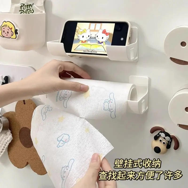 Description Picture 4 of item4/2PCS Trash Bags Holder Wall Mounted Garbage Bag Storage Rack Punch Free Plastic Bag Organizer Kitchen Bathroom Storage Shelf