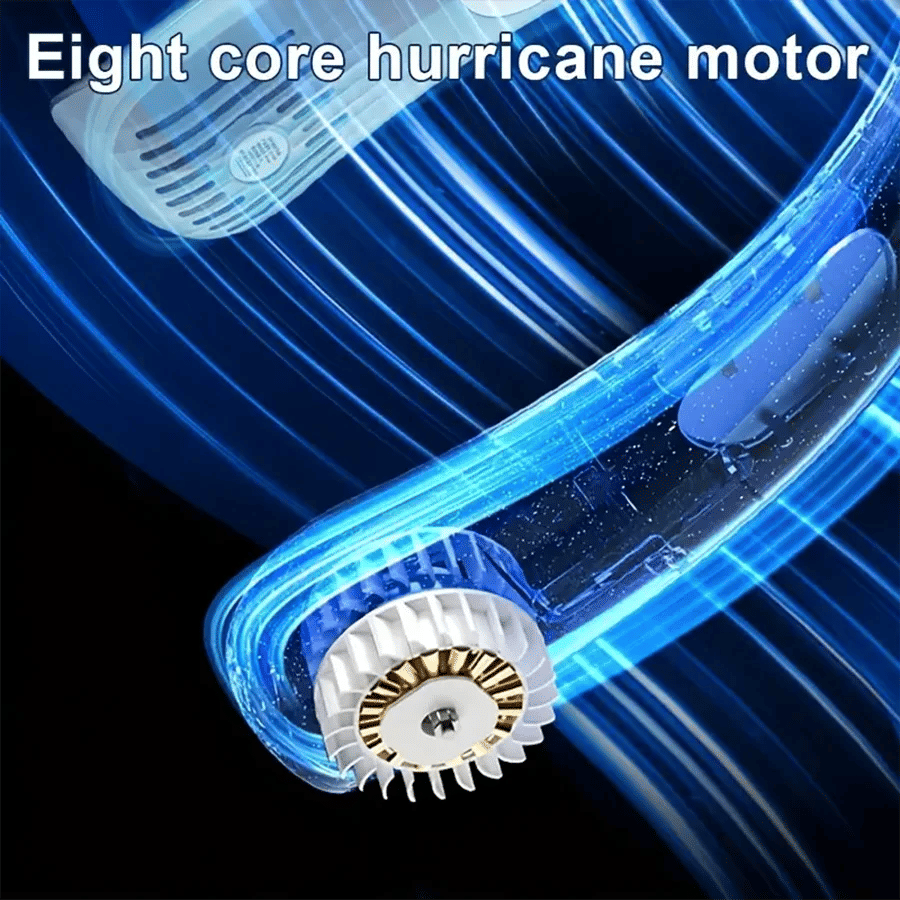 Description Picture 5 of item2024 New 3000mAh Hanging Neck Fan Rechargeable Air Cooler Bladeless Fan Portable Mini Air Conditioner with 5 Gears Low Noise