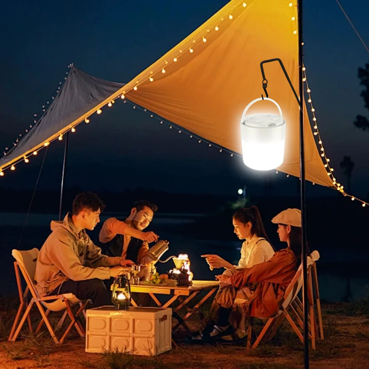 Description Picture 6 of itemLED Hanging Camping Light USB Fast Charging Portable Camping Lantern Waterproof Ultra Bright Tent Lantern for Hiking Fishing