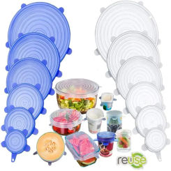 For Kitchen Accessories Cover Organization Fresh-keeping Elastic Bowl Packaging Sealable Food Silicone Lids and Housewares Cans.