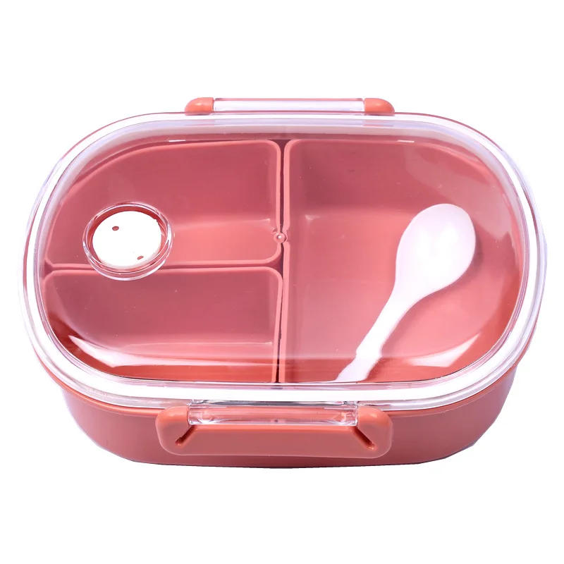 Description Picture 5 of itemKids Lunchbox Three Grid Microwave Oven Lunch Box Cartoon Small Fresh Student Office Lunch Bento Food Storage Box Container