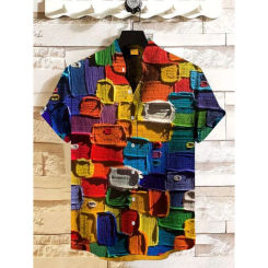 Herren hemd Sommer Casual Fashion Kurzarmhemd für Herren lose atmungsaktive Hawaii hemd Mann lässig Herren bekleidung Top
