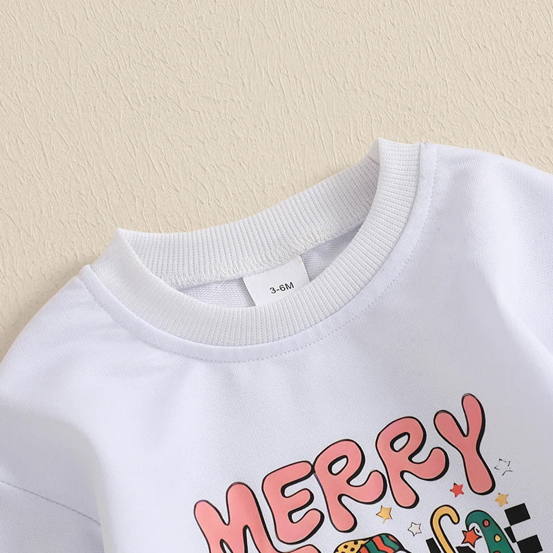 Description Picture 5 of itemBaby Christmas Sweatshirt Romper Letter Snowman Print Round Neck Long Sleeve Jumpsuit