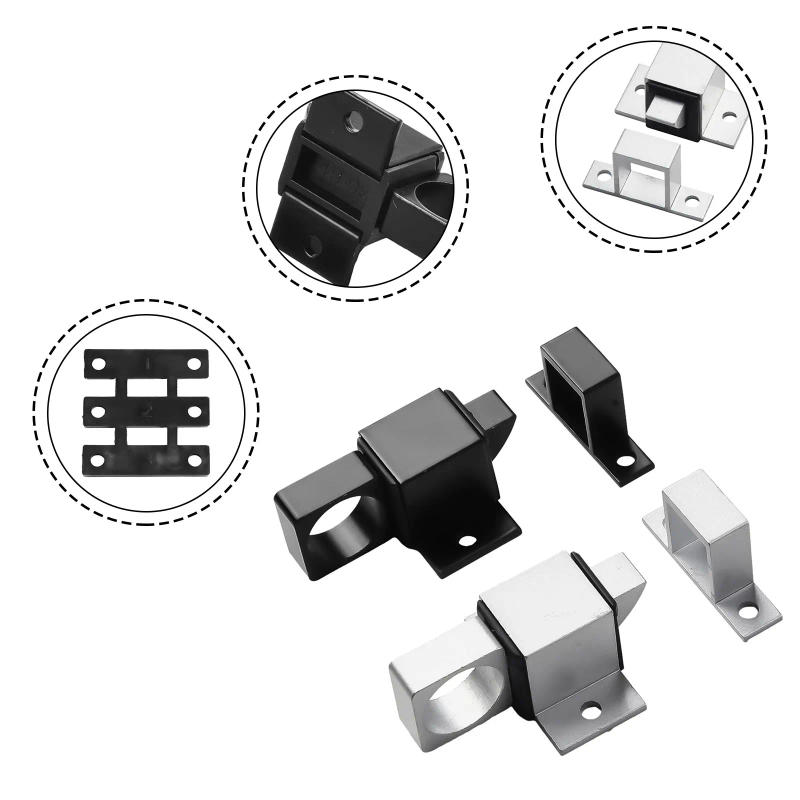 Description Picture 3 of itemDoor Latch Aluminum Alloy Security Automatic SASH Door Spring Bounce Lock Square Automatic Latch Door Bolt Hardware Home Tools