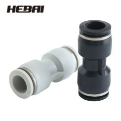 HEBAI Pneumatic Fittings Fitting Plastic Connector PU PG 4mm-16mm Air water Hose Tube Push in Straight Gas Quick Connectors
