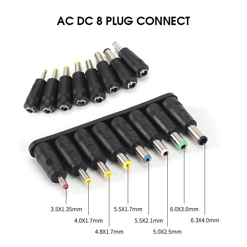 Description Picture 5 of itemDC 5V 6V 9V 12V 2A Power Supply Adapter Charger AC 110V 220V AC DC Power Adapter DC Plug Converter EU US with 8pcs Connect Plug