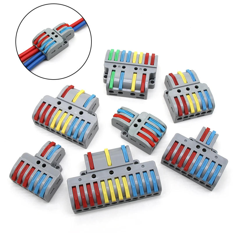 Description Picture 2 of item5/10/50/100pcs Push-in Electrical Wire Connector Terminal Block Universal Fast Wiring Cable Connectors For Cable Connection