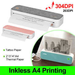 Peripage A40 203dpi 304dpi Portable A4 Mini Printer Inkless Thermal Paper Wireless Bluetooth Phone Photo Size A4 Machine Maker