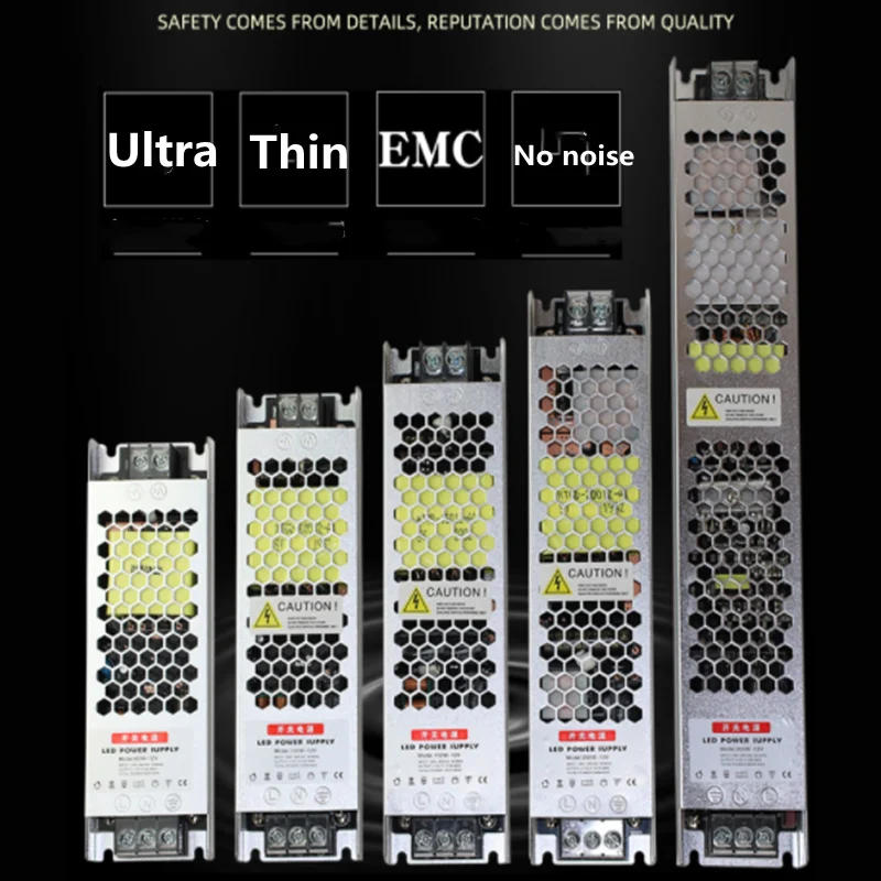 Description Picture 6 of itemLED WS2812 SK6812 RGBCCT Light DC12V 24V Lighting Transformers Ultra Thin No fan No noise LED Driver  AC190-240V 60W 100W 150W