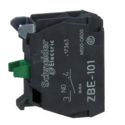 ZBE101 ZBE-101 Single contact block, silver alloy, screw clamp terminal, 1 NO