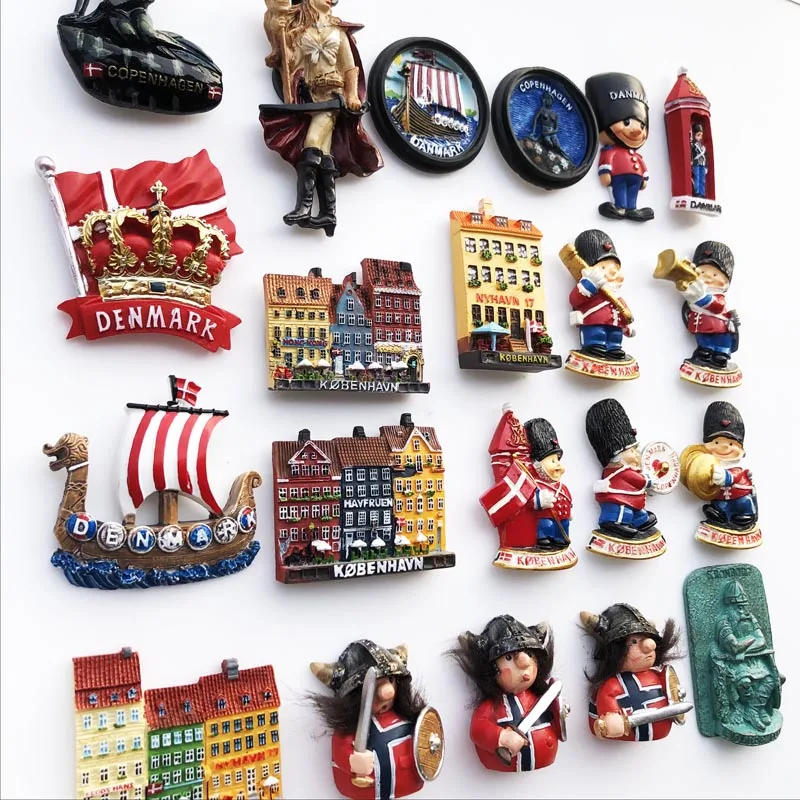 Description Picture 3 of itemDenmark Travelling Fridge Magnets Home Decor Denmark Tourism Souvenirs Fridge Stickers Message Board Magnetic Stickers Gifts