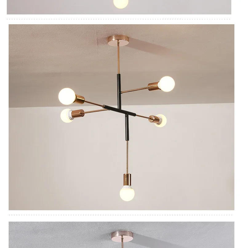 Description Picture 3 of itemNew Modern Pendant Lights Bed Room Industrial Lamp Nordic Lamp Hanging Lights Luxury Bedroom Light Dining Room E27 Pendant Lamp