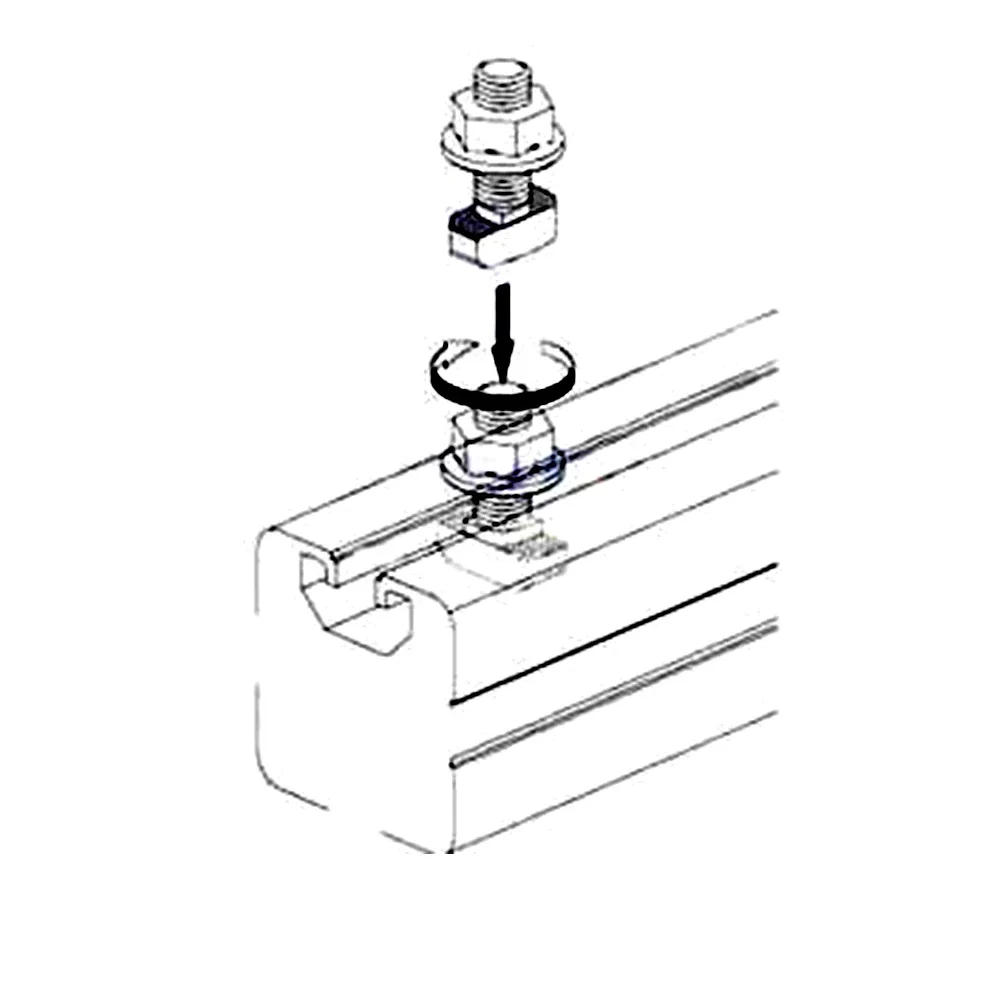 Description Picture 5 of item3030 Aluminum Profile Connector Set: 20pcs 3030 Corner Bracket + 40pcs M6 x 16mm T Bolt Screws + 40pcs M6 Hex Flange Nuts
