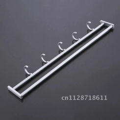 Aluminum 2 Layer Wall-Mounted Bathroom Towel Coat Rack Shower Shelf Metal Tray Bracket вешалка для полотен