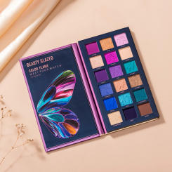 BEAUTY GLAZED Butterfly Highly Pigmented Eyeshadow Palette Smooth Matte & Shimmer Eye Shadow Easy To Blend 18 Colors Eye Makeup