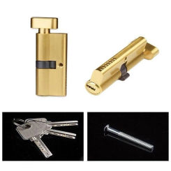 Door Lock Cylinder Aluminum Thumb Turn Cylinder Door Lock Core With 3 Keys Security  Anti-theft Furniture Locks Keys
