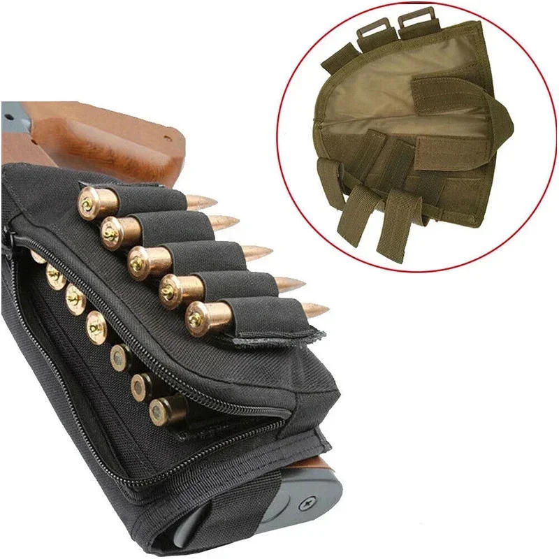 Description Picture 4 of itemTactical Rifle Shotgun Buttstock Cheek Rest Rifle Stock Ammo Shell Nylon Magazine Molle Pouch Holder Gun Accessories for Hunting