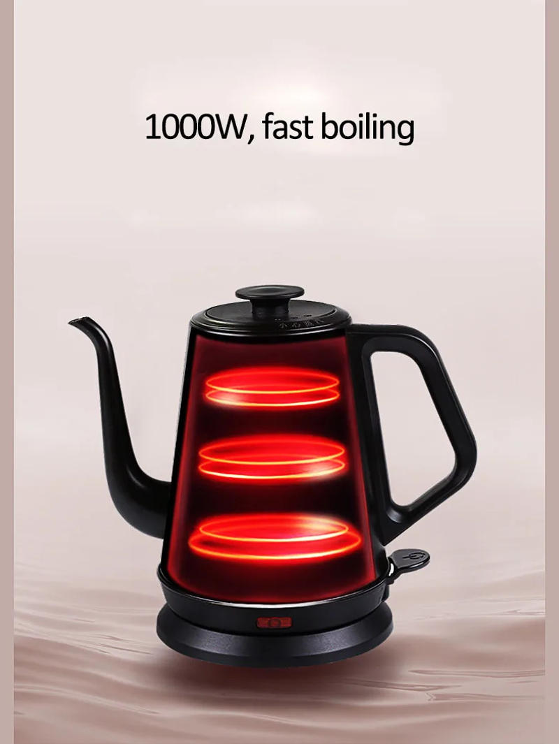 Description Picture 3 of item220V Electric Kettle Household Gooseneck TeaPot 1.0L Water Boiler Hand Brewing Coffee Pot Tea Maker 304 Stainless Steel Liner