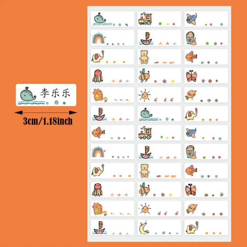 Description Picture 6 of itemCustomized name stickers-T1-personalized cartoon pattern waterproof label stickers,books,drinking glasses, document labels