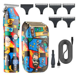 Cutting Machine Beard Trimmer RESUXI 969 Barber Graffiti Hair Clipper Electric Shaver Rechargeable Cordless Hair Trimmer