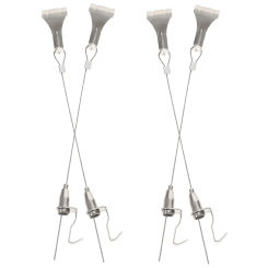 4 Sets Picture Rail Hook Frame Hanging Rope Clothes Rack Wire Hanger Stainless Steel Cord for Pictures Craft DIY Tool Hangers