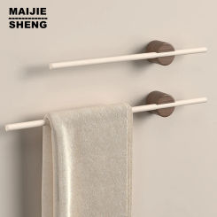 Movable Towel Rack Hanger, Bath Towel Holder, Wall Towel Bar, Space Aluminum and Wood, Bathroom Shelf, Kitchen Storage Rack,