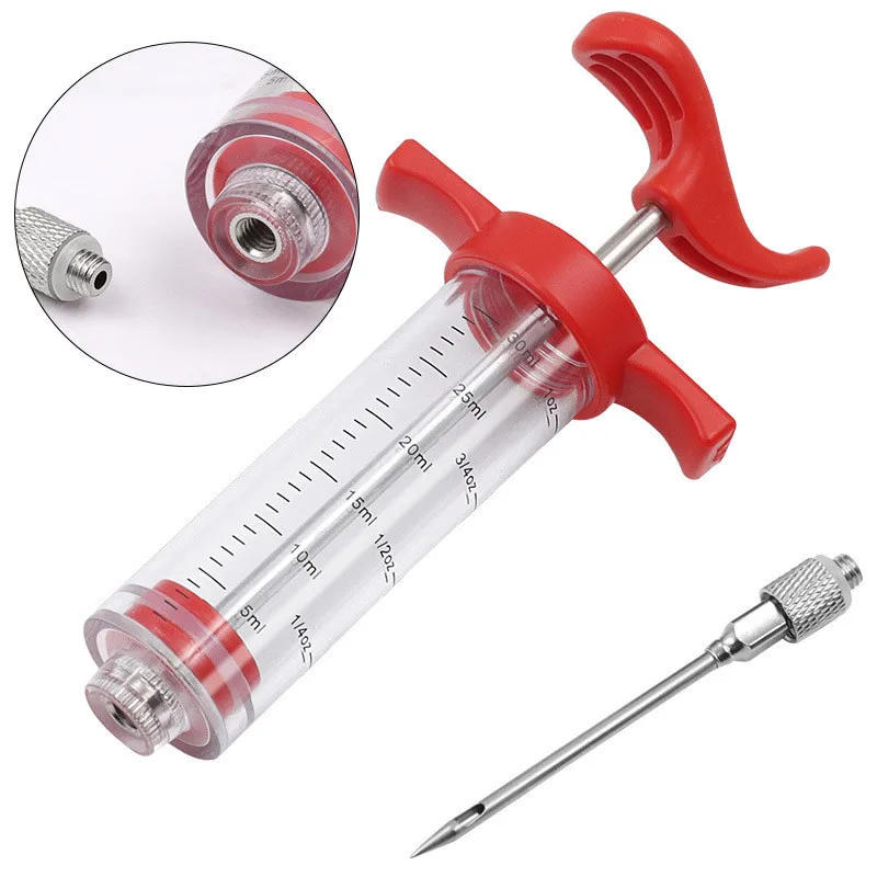 Description Picture 6 of itemKitchen Meat Marinade Injector Stainless Steel Flavor Needle Barbecue Turkey Seasoning Sauce Syringe Cooking Accessories