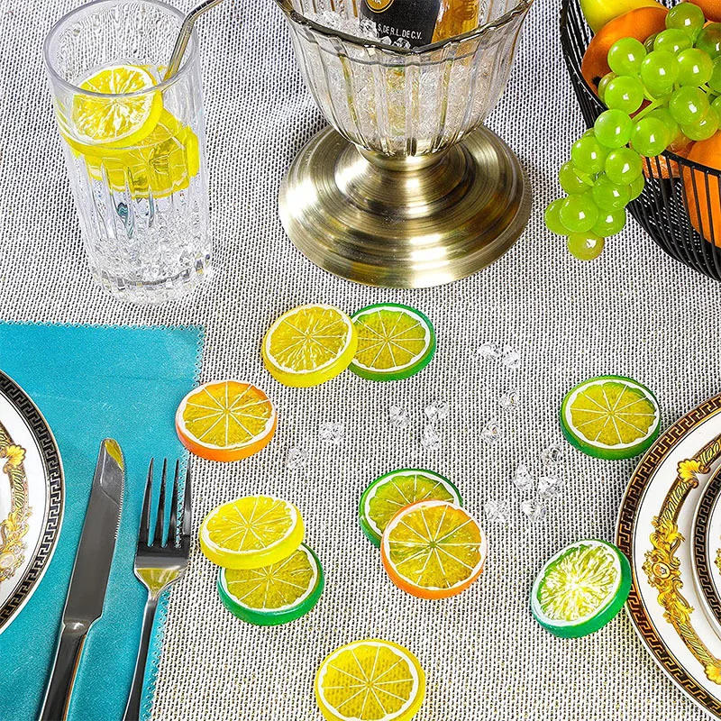 Description Picture 4 of item5pcs 2inch Artificial Lemon Orange Festive Party Supplies Fake Fruits Christmas Halloween Home Decoration Food Phography Props