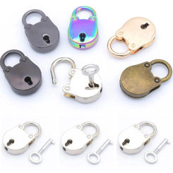 Cute Antique Style Decorative Zinc Alloy Wedding with Key Jewelry Box Mini Hardware Locks Archaize Padlock Bear Head Lock