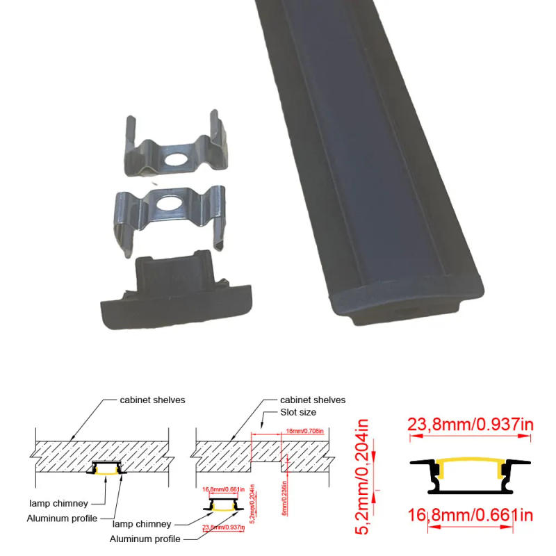 Description Picture 5 of item17x7mm Aluminum LED Strip Light with Flexible Profile Create a unique ambiance with this flexible and versatile LED strip light