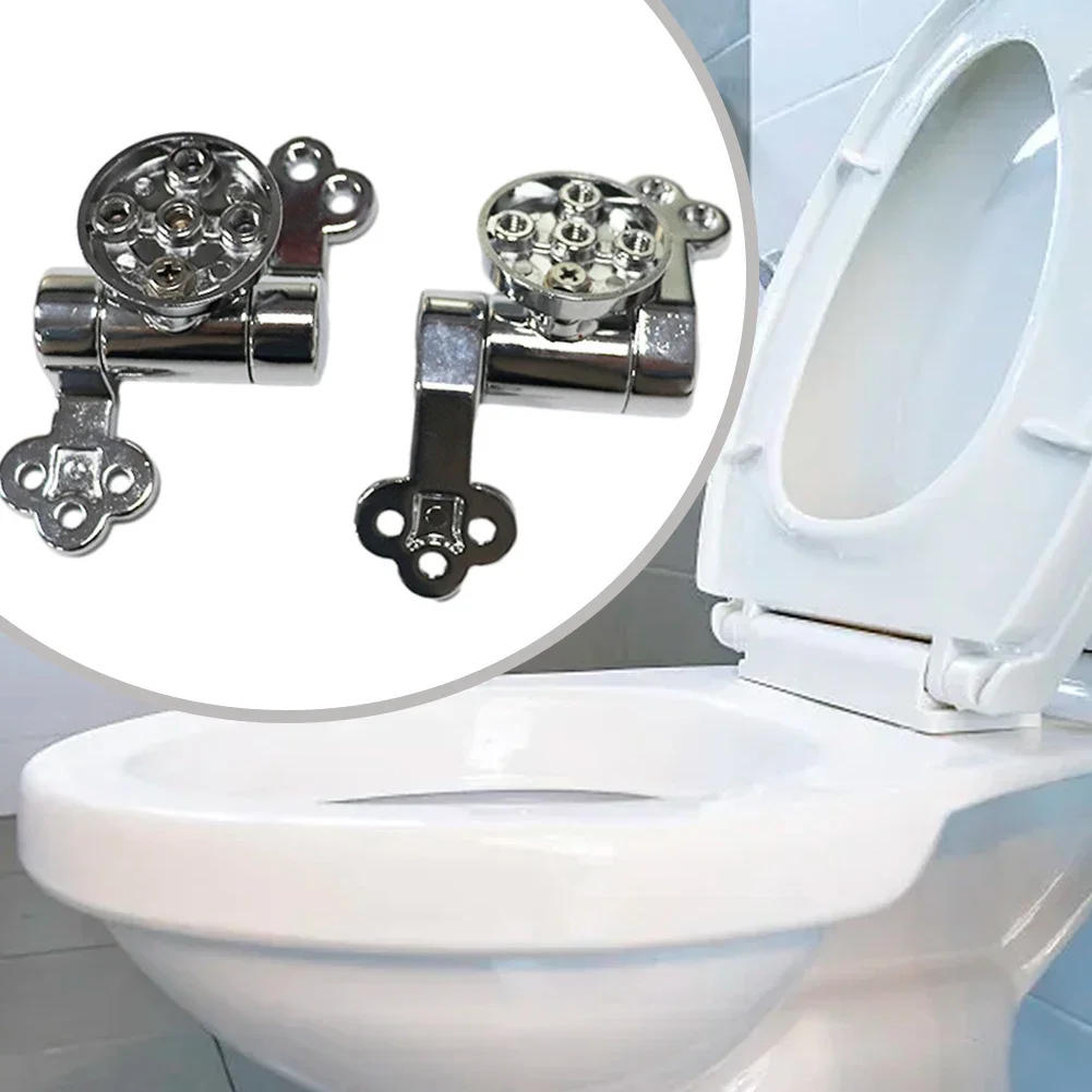 Description Picture 2 of item2Pcs Zinc Alloy Toilet Seat Hinge Soft Release Toilet Cover Mounting Connector Toilet Lid Hinge Mounting Fittings Replacement