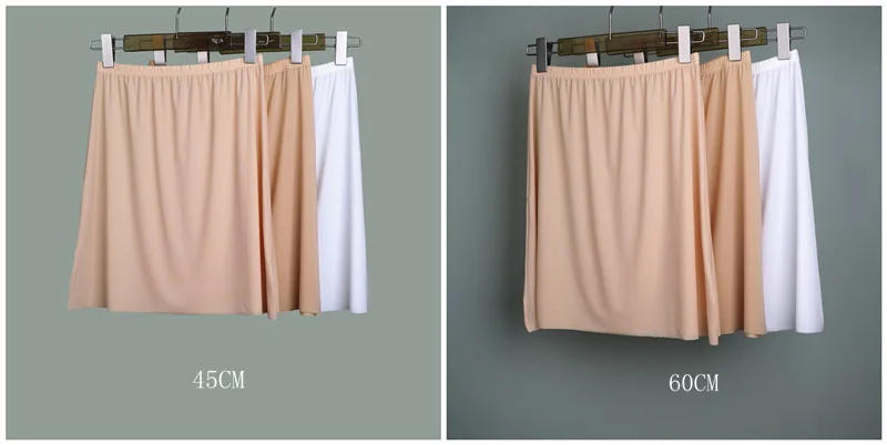 Description Picture 4 of itemPlus Size Underskirt Half Slips Dress for Women Summer Thin Ice Silk High Waist Elastic Anti-Penetrating Underskirt Lining 110KG