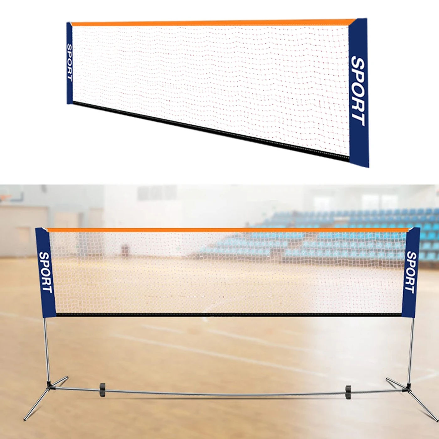 Description Picture 6 of itemPortable Badminton Net Set Tennis Soccer Volleyball Replacement Network for Indoor Outdoor Sport Backyard Beach Games