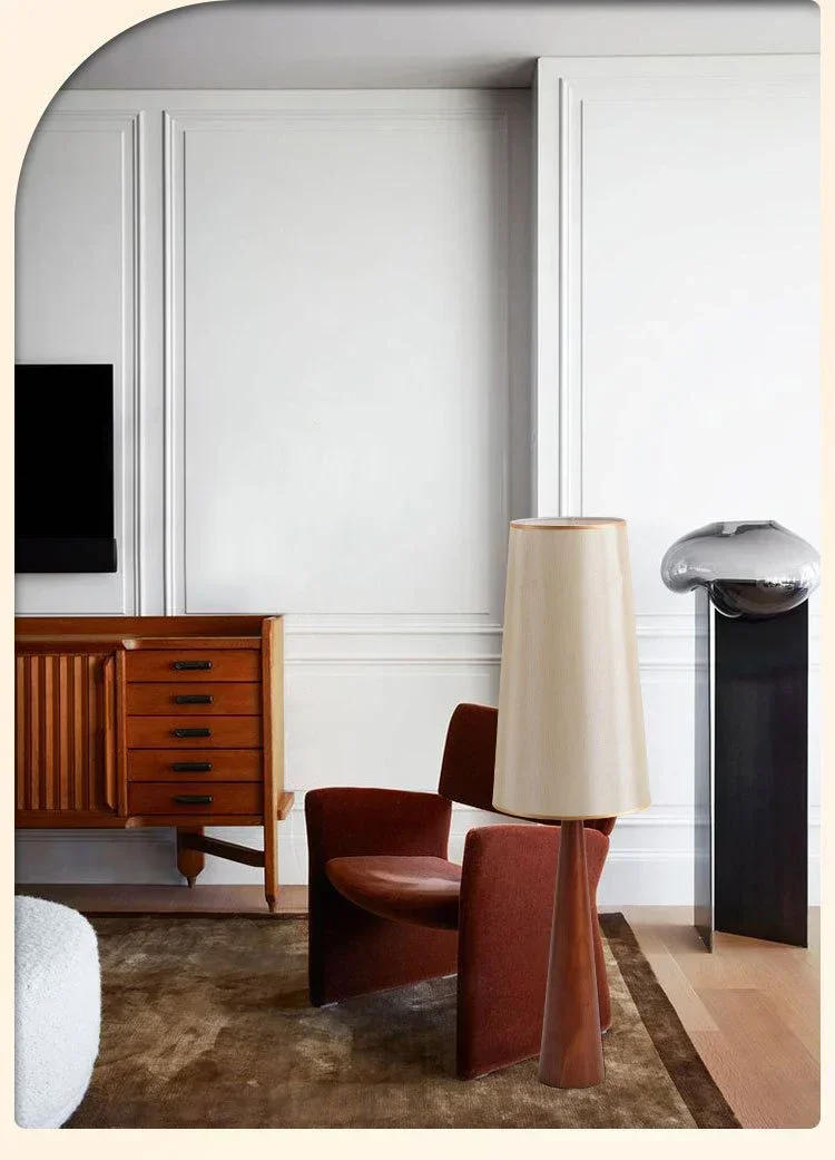 Description Picture 3 of itemModern Vintage Floor Lamps Simplicity Solid Wood Luminaire Shop Restaurant Bedroom Bedside Parlor Corner Study Decor LED Fixture