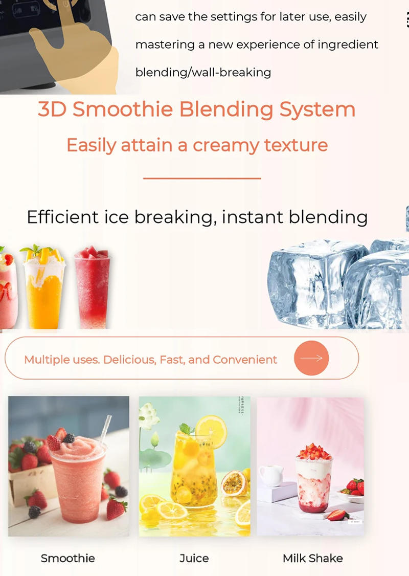 Description Picture 6 of itemFactory Outlet High Power Multifunctional Blenders And Juicers Extractor Machine Mixer Blender Bar Kitchen Commercial Blender
