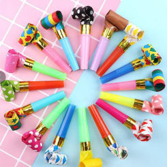 30Pcs Colorful Dragon Whistles Party Blowout Kids Birthday Party Favors Cheer Props Wedding Christmas New Year Game Noise Maker