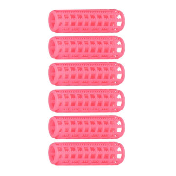 48 Pcs Pink Plastic DIY Hair Styling Roller Curlers Clips