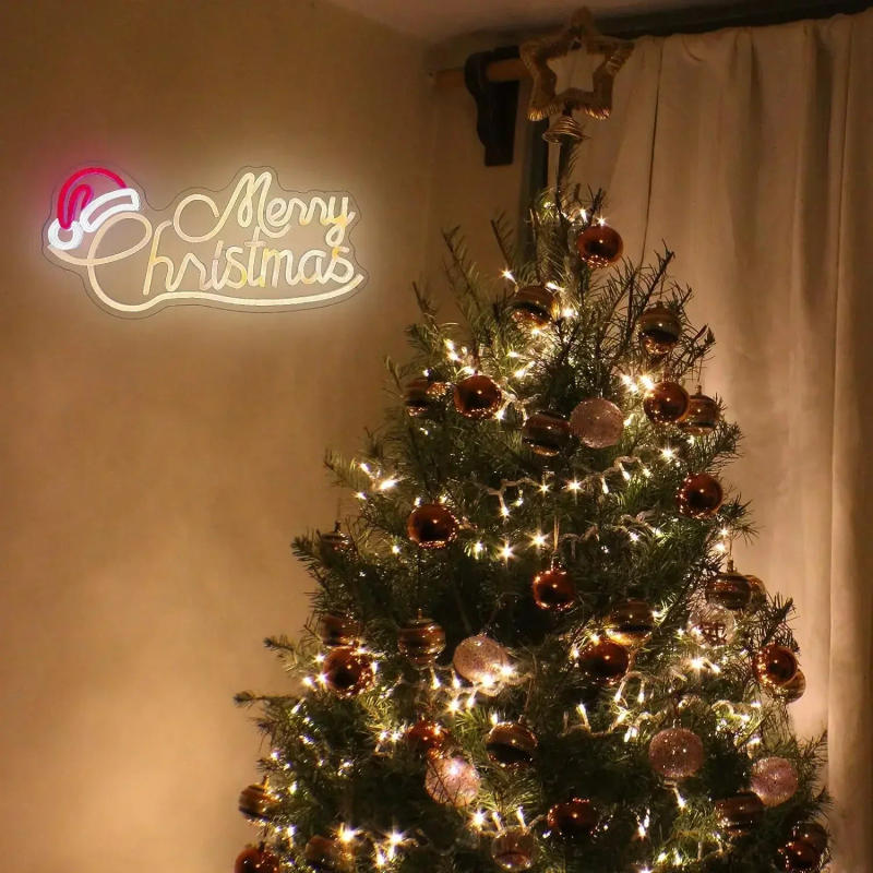Description Picture 6 of itemMerry Christmas Neon Sign For Home Wall Decor LED Neon Light For Bedroom Game Room Decor USB Powered Night Light For Bar Shop