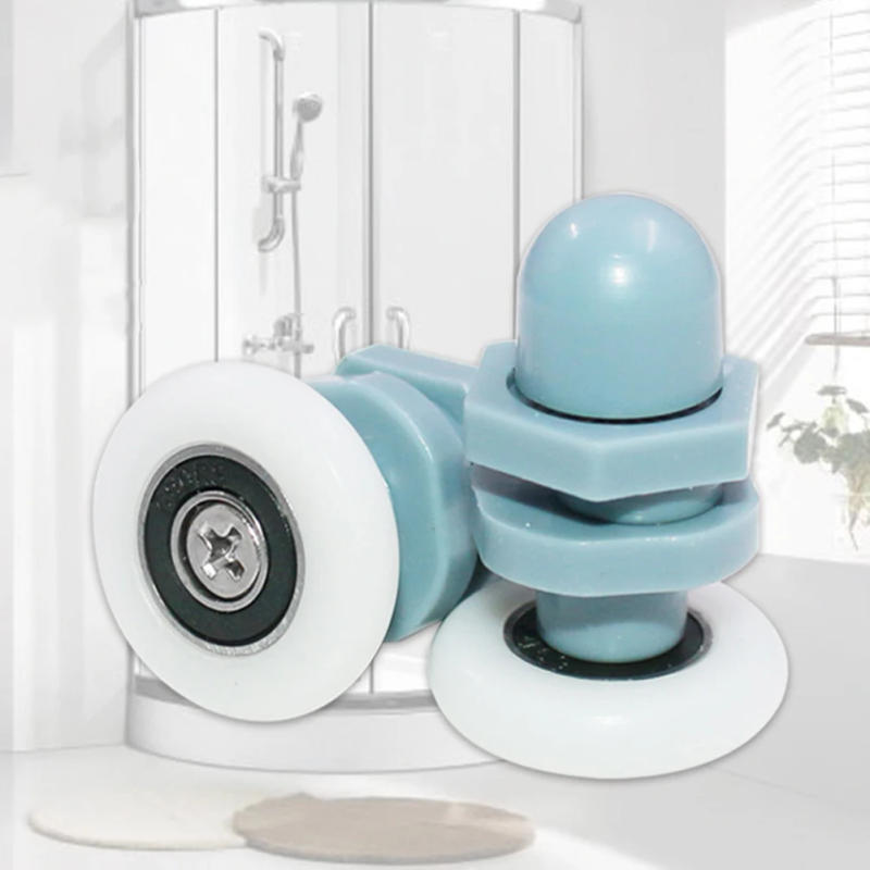 Description Picture 2 of item4pcs/lot 25mm/27mm Single Straight Plastic Shower Door Pulley Rollers Runners Wheels Bearing For Sliding Shower Cabin Room