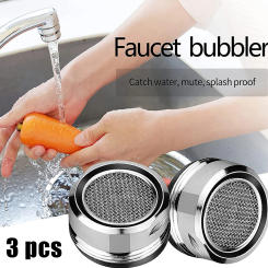 3pcs Water Saving Faucet Aerator Replaceable Brass Filter Mixed Nozzle M24 Thread Bathroom Faucet Bubbler Accessories