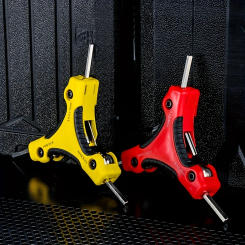 Folding Hexagonal Star Key Cr-V Steel Portable Screwdriver Tool Metric Folding Hexagonal Wrench Kit Red Yellow