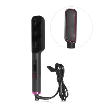 Hair Straightener Comb 3 in 1 Hair Styling Curler Iron Electric Straightening Brush Fast Heating Anti-Scald Styler Curling Tools