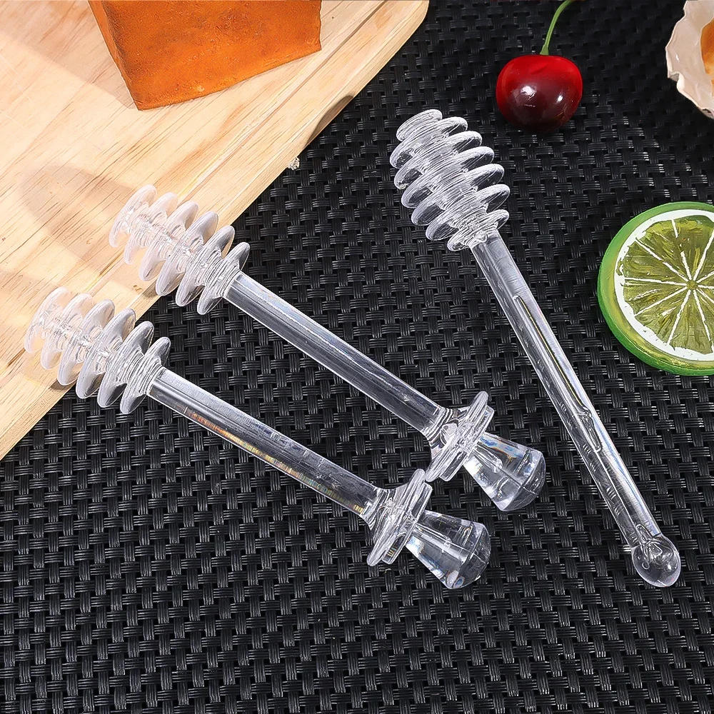 Description Picture 5 of itemHigh Quality Honey Stir Bar Long Handle Jar Spoon Practical Plastic Dipper Honey Milk Tea Long Stick Supplies Honey Kitchen Tool